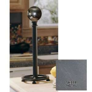   Silver glass finial (Sheer Metal) (16H x 6W x 6D)