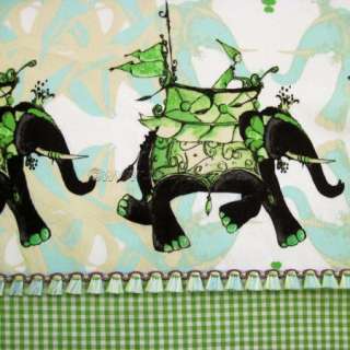 PERNILLAS JOURNEY Green Fabric Tina Givens Elephant  
