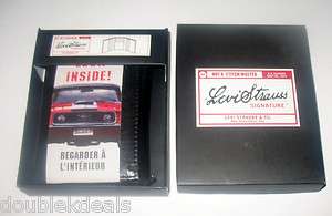 NEW MENS LEVI STRAUSS BLACK LEATHER WALLET FORD MUSTANG  