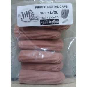  Dr. Jills EcoGels   Ribbed Digital Caps, Pack of 6   L/XL 