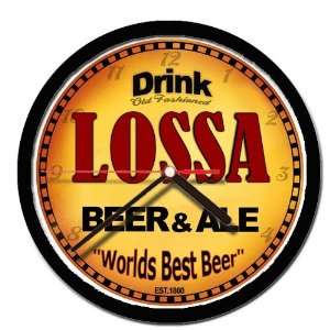  LOSSA beer and ale cerveza wall clock 