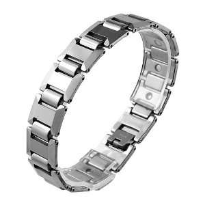  Tungsten Carbide Magnetic Link Bracelet (8 IN) Jewelry