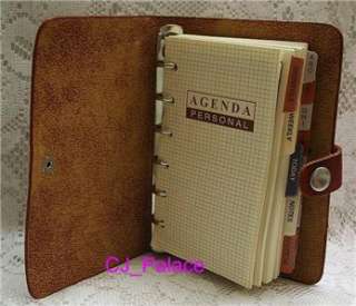 Leather Diary Daily Planner Organizer Agenda Appointment Book  Tan Sun 
