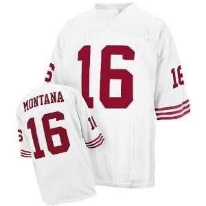 49ers 16 Joe Montana Jersey Throwback White Jerseys Authentic Football 