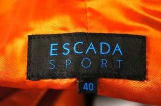 ESCADA SPORT BURNT ORANGE BELTED LEATHER COAT BRAND NEW 40/US 10 