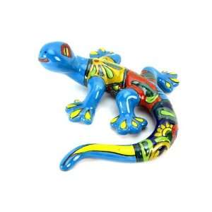  Talavera Deluxe Lizard Wall Hanging or Tabletop   Blue 