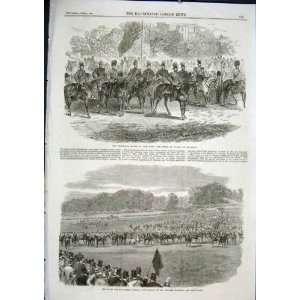  Start Of Derby Antique Print 1864 Horse Race