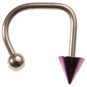  14G 3/8 Spiked Lippy Loop Purple Jewelry
