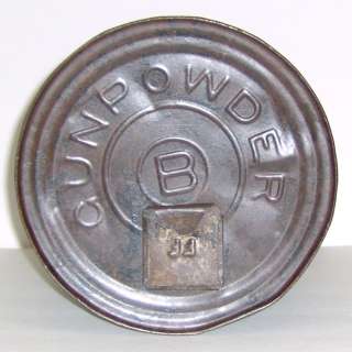 1800s ANTIQUE LAFLIN & RAND GUNPOWDER B FF Empty BLACK POWDER TIN 
