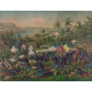  American History Poster   The Battle of Quasimas near Santiago June 