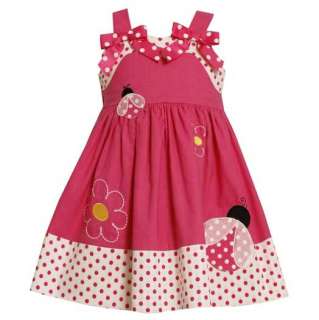   Jean sz 2T 3T 4T Pink Dot LADYBUG Dress Birthday Summer Clothes  