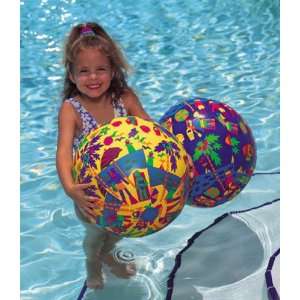  Aqua Leisure 24 inch Action Print Beach Ball Toys & Games