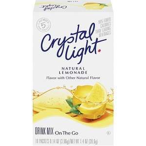  Crystal Light Soft Drink Mix On The Go Lemonade Sugar Free 