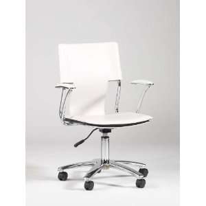  Chintaly Imports White Swivel Office Chair w/Pneumatic 