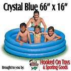 intex crystal blue inflatable kids swimming pool 66 x 16 kiddie pool 