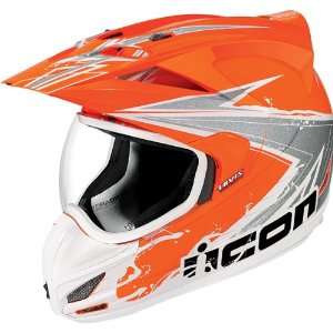  Icon Variant Dual Sport Motorcycle Helmet Salvo Hi Viz 
