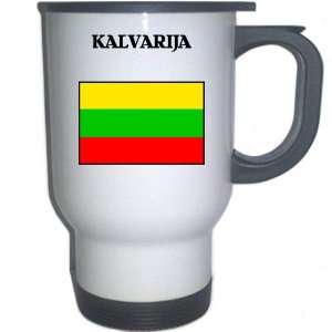  Lithuania   KALVARIJA White Stainless Steel Mug 