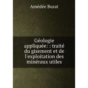   et de lexploitation des minÃ©raux utiles AmÃ©dÃ©e Burat Books