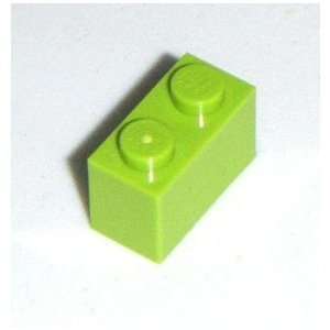  Lego Building Accessories 1 x 2 Bright Green Brick, Bulk 