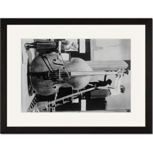  Black Framed/Matted Print 17x23, Giant Violin, the over 12 
