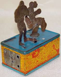Vintage Popeye Knockout Mechanical Tin Bank Straits  