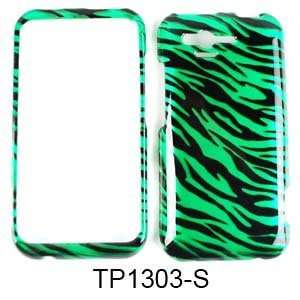   Green Black Zebra 2D Design Snap on Case Cell Phones & Accessories