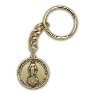  Gold Our Lady of the Highway Keychain   Engravable 