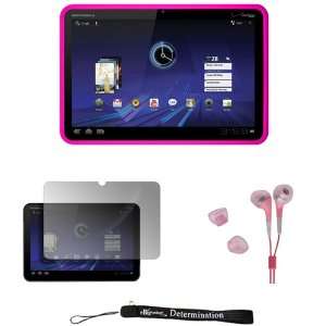 Hot Pink   Soft Rubber Gel Silicone Skin Cover Case for Motorola XOOM 
