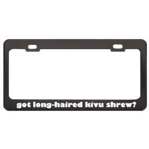 Got Long Haired Kivu Shrew? Animals Pets Black Metal License Plate 