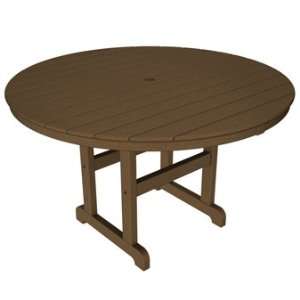  Polywood La Casa Cafe 48 Inch Round Dining Table in Teak 