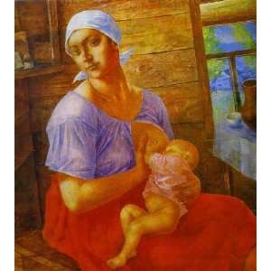 FRAMED oil paintings   Kuzma Petrov Vodkin   24 x 26 inches   Mother 1