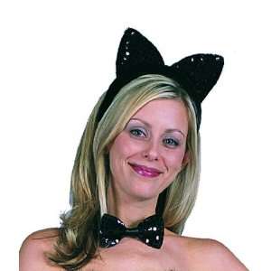  Sequin Cat Ears Costume Accessory 