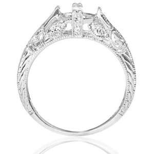    VINTAGE ANTIQUE DIAMOND SEMI MOUNT SETTING ENGAGE RING Jewelry