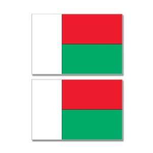  Madagascar Country Flag   Sheet of 2   Window Bumper 