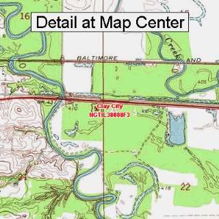   Map   Clay City, Illinois (Folded/Waterproof)