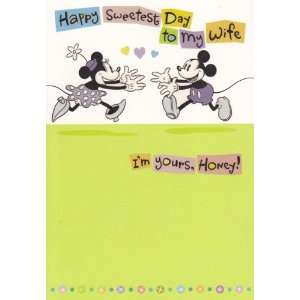 Greeting Card Sweetest Day Mickey Mouse Happy Sweetest Day to My Wife 