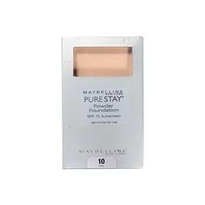 Maybelline PureStay Powder Foundation SPF 15 Ivory (Quantity of 4)