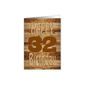    32nd Birthday, Carved wood for a handyman Card Toys & Games