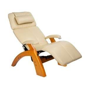   Silhouette Zero Gravity Recliner with Maple Base, Ivory Bonded Leather
