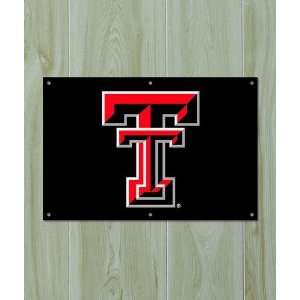 Texas Tech Red Raiders Applique Embroidered Fan Wall Banner 3ft X 2ft