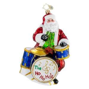  RADKO STICKS NICK Santa Drummer Musician Glass Christmas 