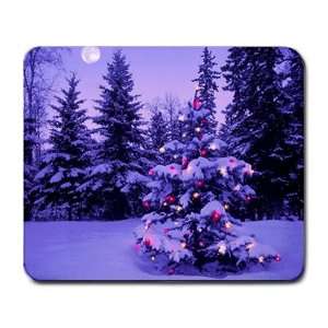   Christmas Tree in Snow Large Mousepad mouse pad Great unique Gift Idea