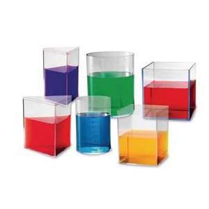 Liter Set, set of 6 clear Plastic graduated containers; 3 holding 1 