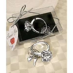  Key Chain Engagement Ring Favors (16 per order) Wedding 