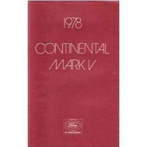  1978 LINCOLN MARK V Owners Manual User Guide Automotive