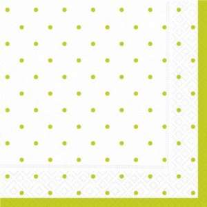 Design Design Swiss Dots Lime Green Lunch Napkins   8 ct 