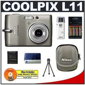  Nikon Coolpix L11 6.0 Megapixel Digital Camera (Titanium 