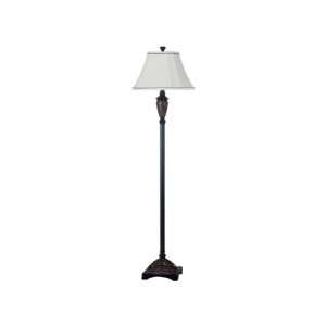 Kenroy Home Gallagher 63 Inch Floor Lamp In Dark Rattan Finish With 