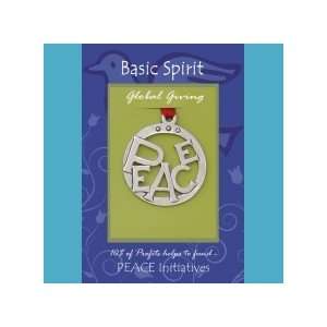 Handmade Pewter Ornament   PEACE by Basic Spirit