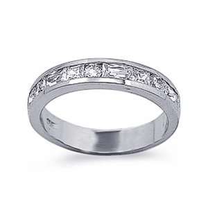   Engagement Ring Clear CZ Channel Set Band 4MM ( Size 7 to 12) Size 12